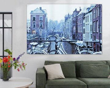 Beschneite Fahrräder in Utrecht