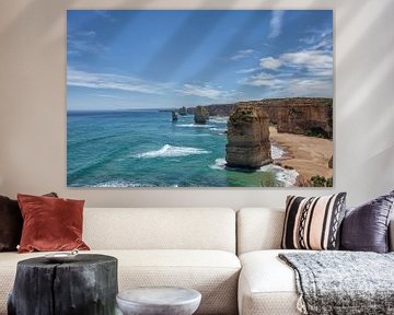 The twelve apostles with blue sky on the great ocean road in Vic van Tjeerd Kruse