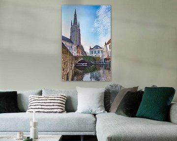 Gruuthusebrug en Onze-Lieve-vrouwkerk Brugge van Mike Maes