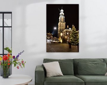 Wijnhuistoren in Zutphen tijdens de kerst