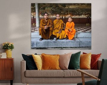 Palais royal du Cambodge 3 moines sur eric piel