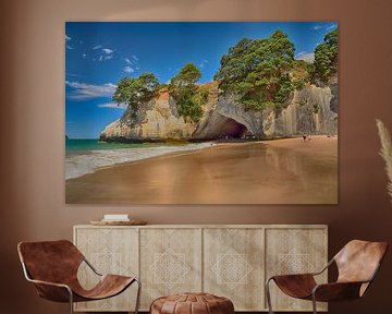 cathedral cove new zealand by Roy IJpelaar