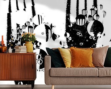 Forks (white background, black - white) by Marjolijn van den Berg