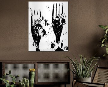 Gabeln (schwarz und weiß) von Marjolijn van den Berg