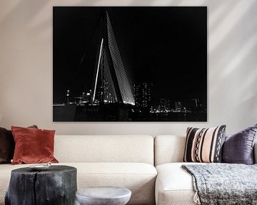 Erasmusbrug - Rotterdam in zwart-wit van Ineke Duijzer