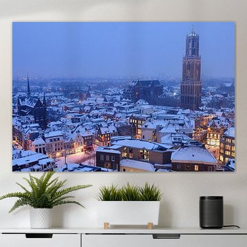 Snowy downtown Utrecht by Donker Utrecht