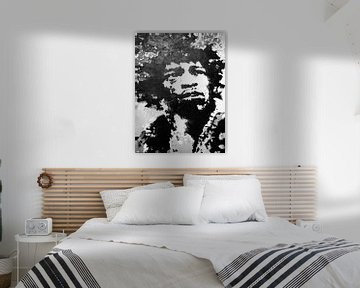 Jimi Hendrix Black and White von Felix von Altersheim
