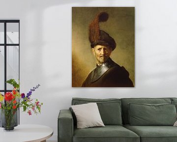 Een oude man in militair kostuum, Rembrandt van Rijn