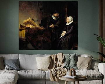 Cornelis Claesz. Anslo in gesprek met zijn vrouw Aaltje, Rembrandt van Rijn