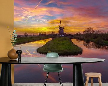 Windmolen de Onrust tijdens een prachtige zonsondergang van Sander Hupkes