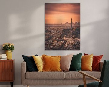 Paris Sunset van Iman Azizi
