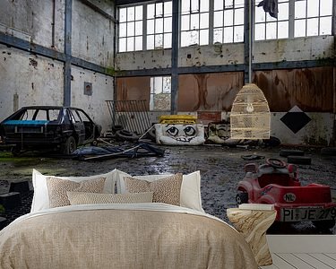 Voorbeeld van het werk in een kamer