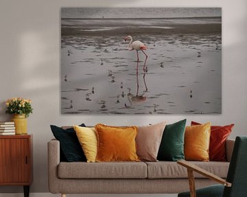 Lopende Flamingo van Erna Haarsma-Hoogterp