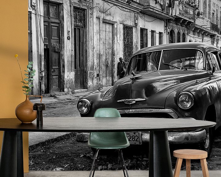 Sfeerimpressie behang: Havanna - klassieker en straatbeeld van Theo Molenaar