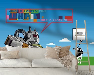 Voorbeeld van het werk in een kamer