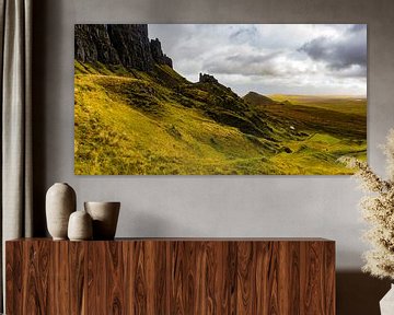 Panoramafoto van Quiraing, Isle of Skye, Schotland van Paul van Putten