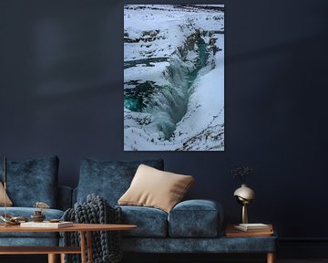 Gullfoss waterval in IJsland van Jo Pixel