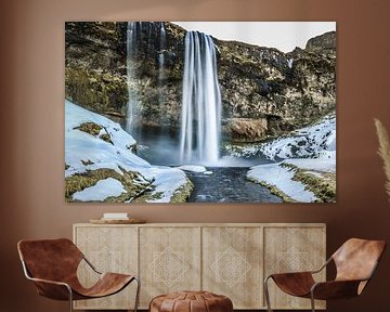 Waterval Seljalandsfoss in IJsland van Jo Pixel