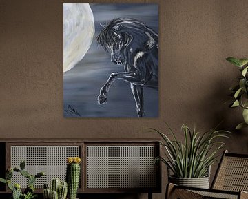 Paard en maan von Monique Schilder