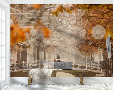 Early morning autumn shopping in Delft by Gerhard Nel