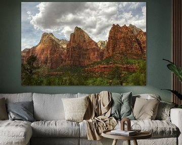 Three Patriarchs (zion national park) van Nico Olsthoorn