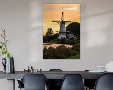 Windmolen in Deil Nederland van Marcel Derweduwen