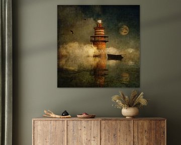 Dream – The lonely lighthouse in the fog with full moon