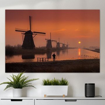 Kinderdijk zonsopkomst