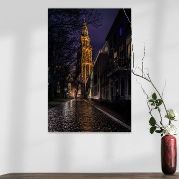 Martinitoren bij nacht van Sjoukelien van der Kooi