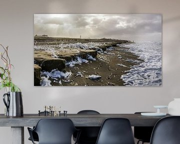 Storm op het strand von Dirk van Egmond