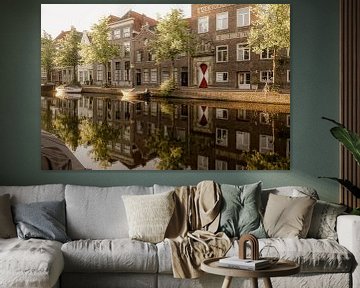 Oude Rijn in Leiden van Dirk van Egmond