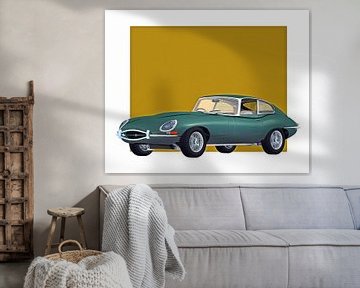 Klassieke auto – Oldtimer Jaguar E Type 1960 van Jan Keteleer
