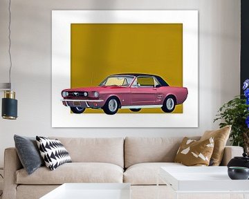 Voiture classique –  Oldtimer Ford Mustang 1964 toit escamotable sur Jan Keteleer