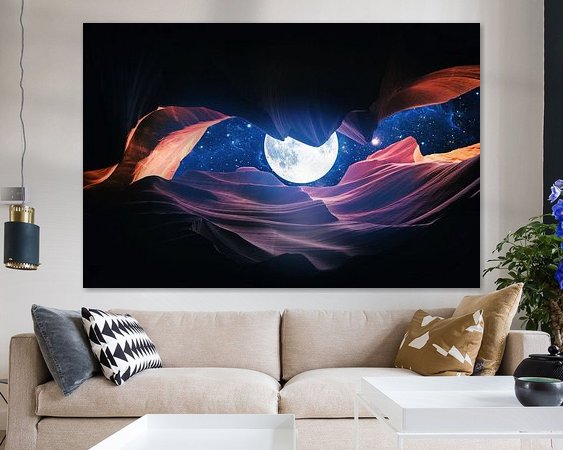 Voorbeeld van het werk in een kamer