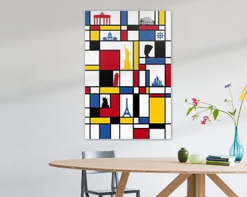 Piet Mondrian-Wahrzeichen