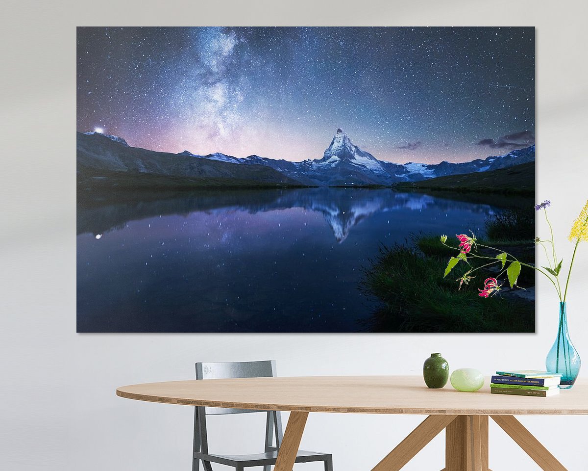 Voorbeeld van het werk in een kamer