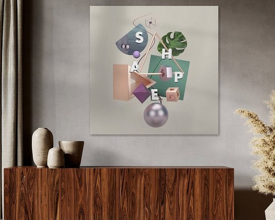 Voorbeeld van het werk in een kamer