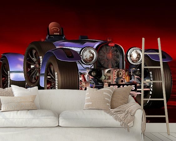 Voorbeeld van het werk in een kamer