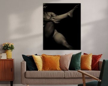 Naked woman - Veerle naked bathing by Jan Keteleer