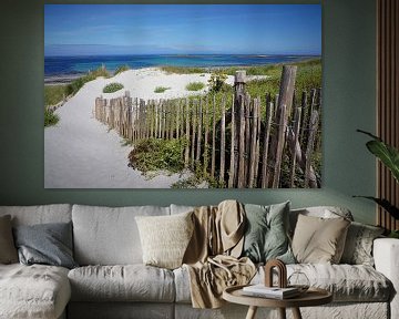 Schöner weißer Strand in der Bretagne von Sandra van der Burg