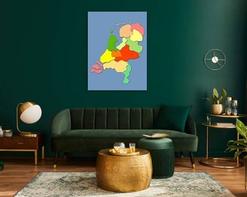 Kids map of the Netherlands