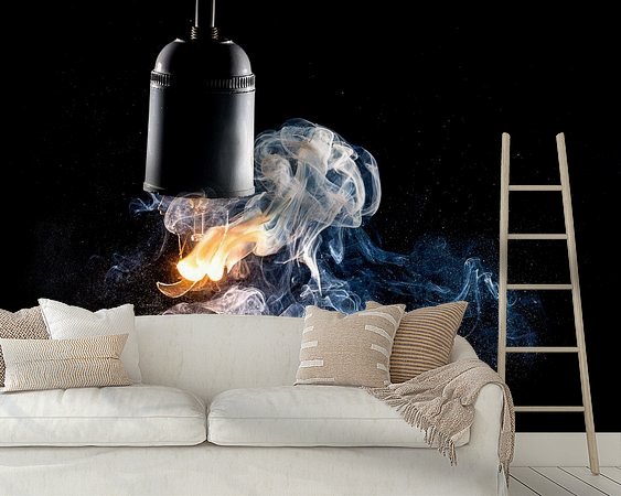 Voorbeeld van het werk in een kamer