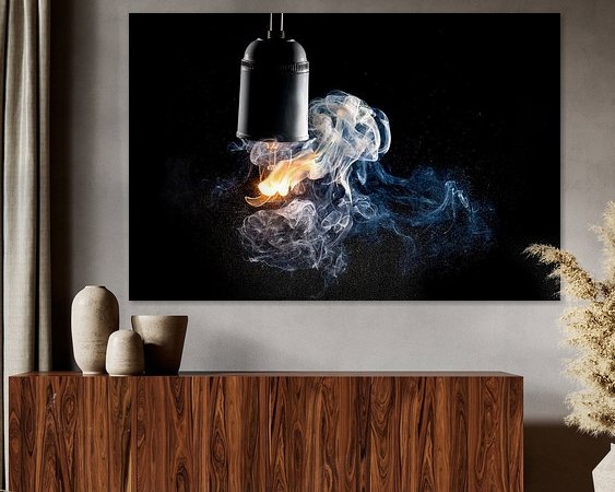 Voorbeeld van het werk in een kamer