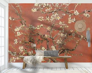 Almond blossom by Vincent van Gogh (coral)