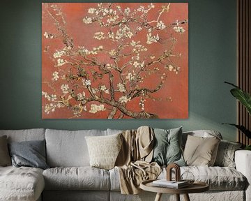 Almond blossom by Vincent van Gogh (coral)