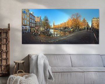 Panorama de Prinsengracht Westerkerk