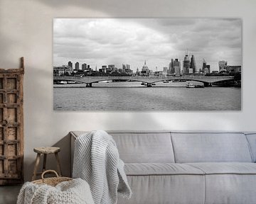 Panorama of the London skyline, seen from the Thames by Roger VDB