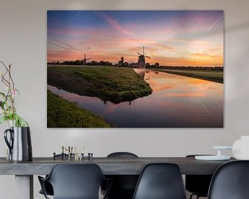 Zonsopgang in typisch Hollands landschap van Edwin Sonneveld