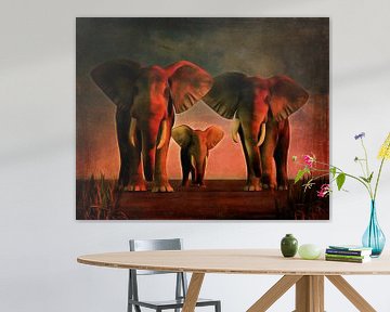 Règne animal –  Trois éléphants vous regardent droit dans les yeux