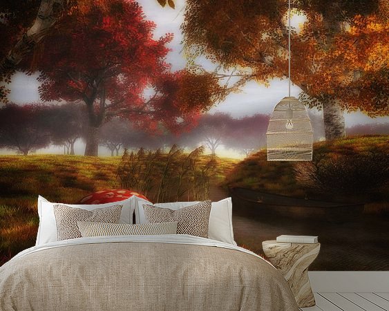 Voorbeeld van het werk in een kamer